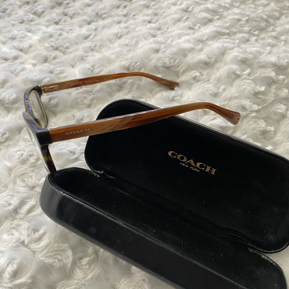 Brown prescription coach glasses